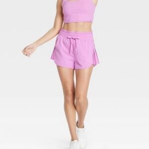 High Waisted Lined Athletic Shorts with Pockets